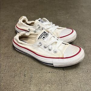 Converse Kids Cream and Red Sneakers